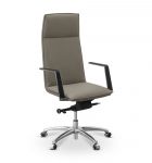 Кресло Соло экокожа серо-коричневая CN6