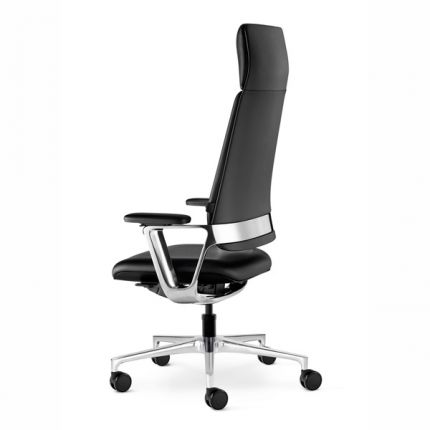 Кресло Connex2 с высокой спинкой натуральная кожа / черная 4880