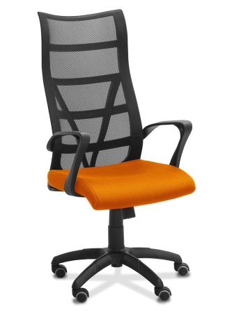 Кресло Топ серая/оранжевая