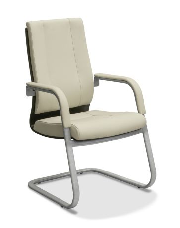 Кресло Торино HSW на раме натуральная кожа / бежевая Savanna/ дерево венге