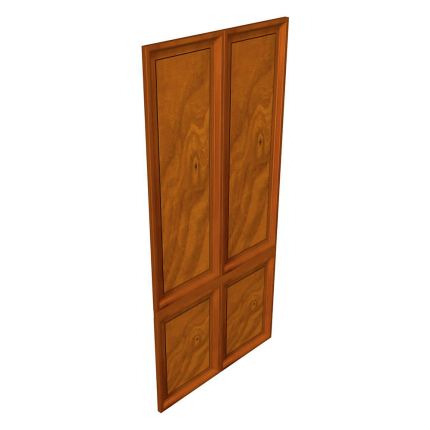 Двери для гардероба (пара) шпон корня оливы