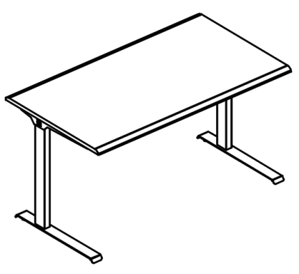 Стол письменный на металлокаркасе МL (2 скоса) мокко премиум / антрацит