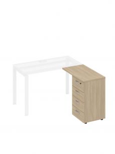 A4 тумба приставная 4-х ящичная с замком а4 9224 дк