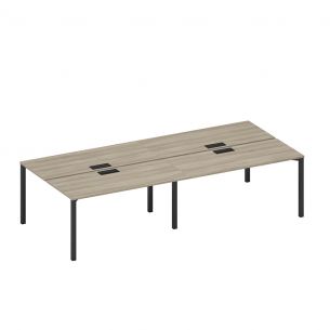 Спэйс+ | space+ рабочая станция на металлокаркасе, столешницы с заглушкой (4*160) а1 чр 175-2 вл