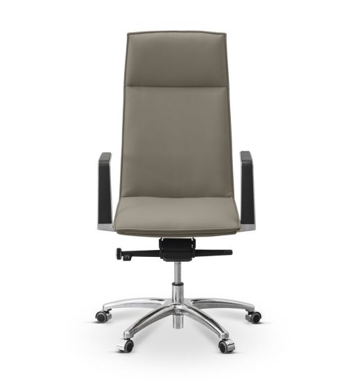 Кресло Соло экокожа серо-коричневая CN6