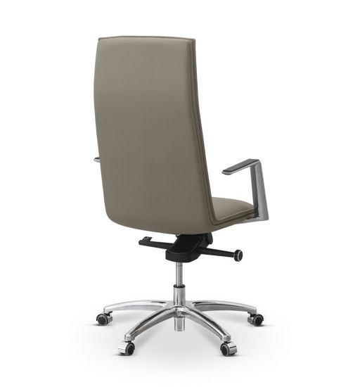 Кресло Соло экокожа серо-коричневая CN6