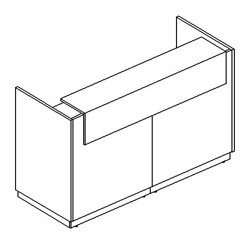 Стойка ресепшен прямая белый премиум / венге / мокко премиум