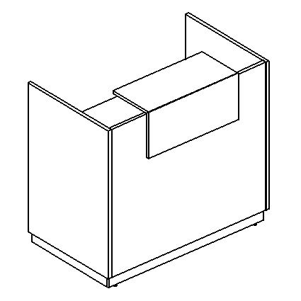 Стойка ресепшен прямая белый премиум / мокко премиум / антрацит премиум