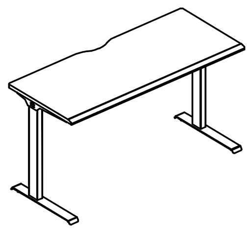 Стол письменный 160 на металлокаркасе МL (1 скос) мокко премиум / антрацит