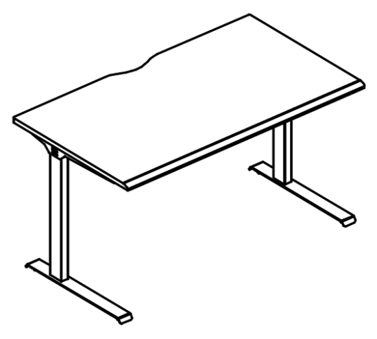 Стол 120 письменный металлокаркас МL 1 скос мокко премиум / антрацит