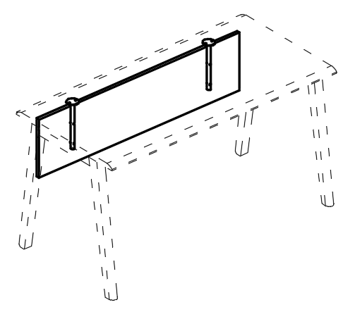 Экран стола защитный ДСП для стола 160 вяз либерти / белый