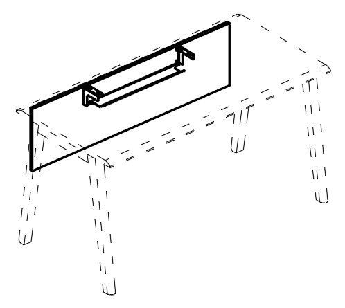 Экран стола 180 с кабель-каналом мокко премиум / белый